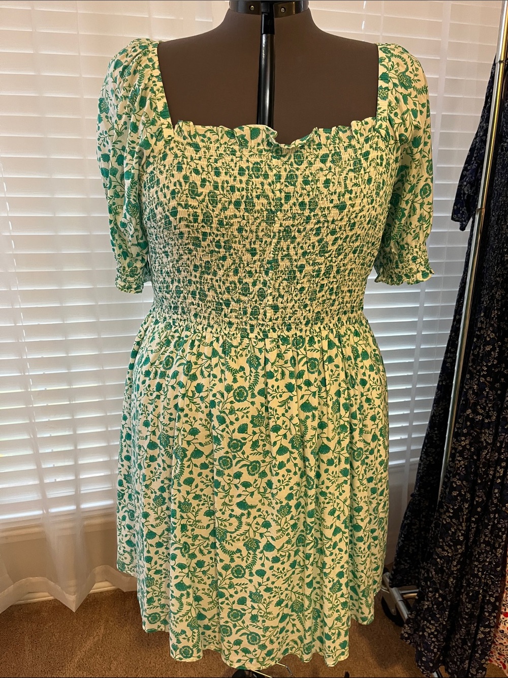 Draper James Dress Green Floral Print 3x 22 24
